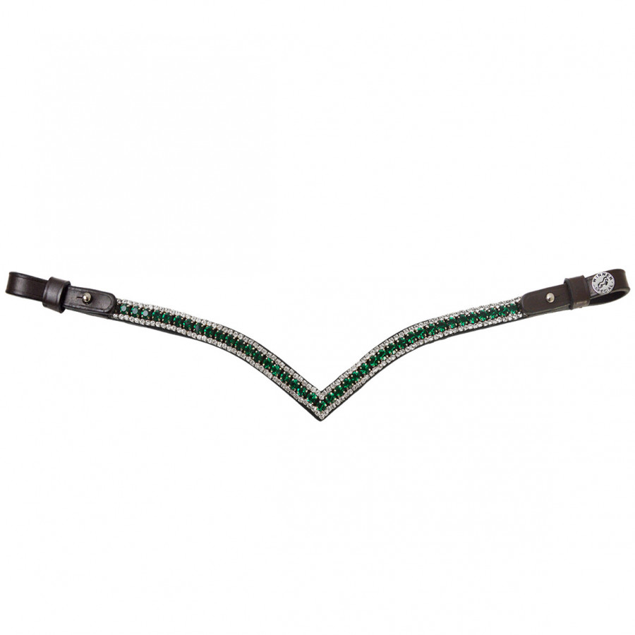 Frontalino V con strass COB