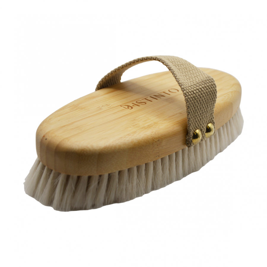 SPAZZOLA D·ISTINTO DORSO BAMBU DA MM 25 CON PASSAMANO SETOLE DI CAPRA