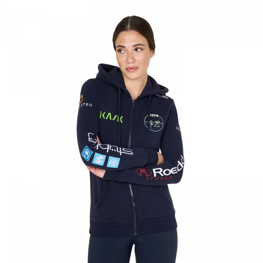 Felpa donna con cappuccio multilogo TAGLIA M