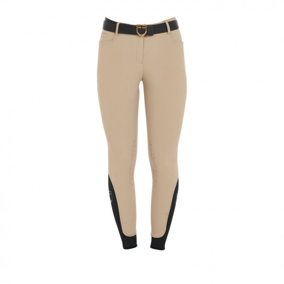 Pantaloni donna slim fit grip con logo Equestro