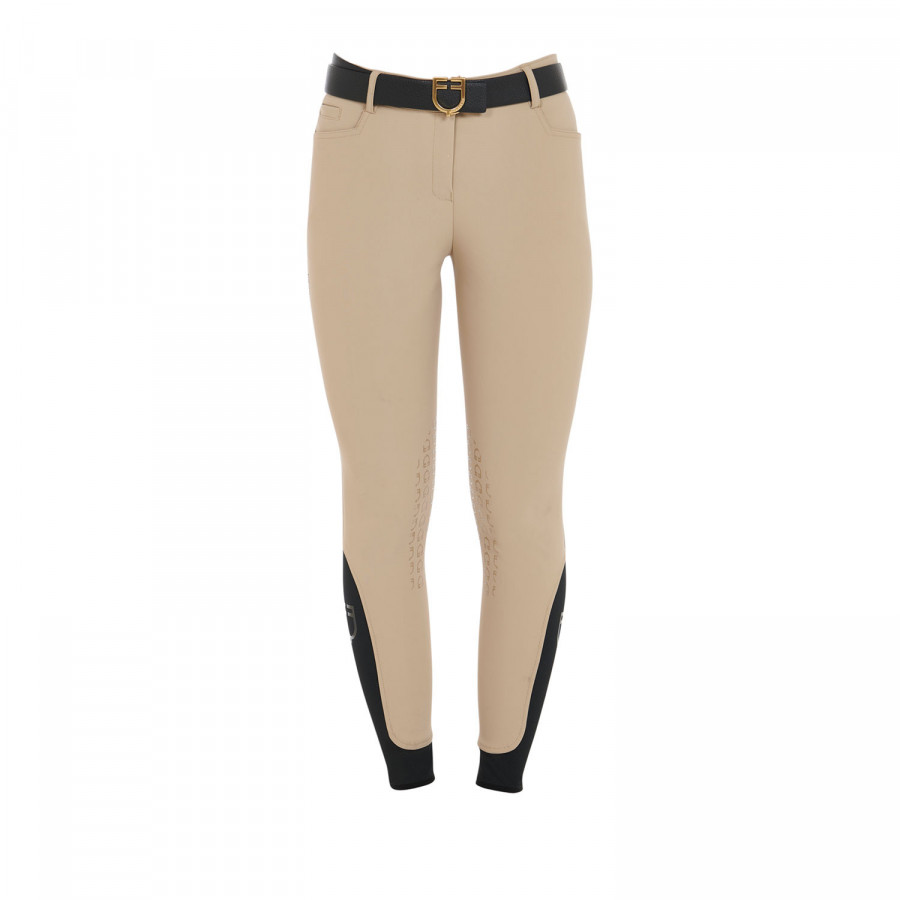 Pantaloni donna slim fit grip con logo Equestro