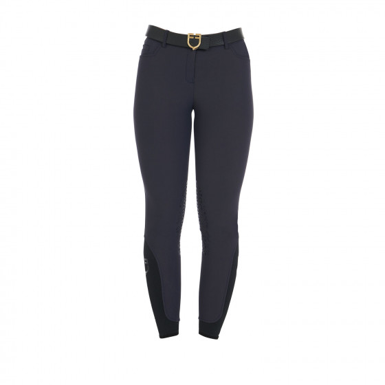 Pantaloni donna slim fit grip con logo Equestro