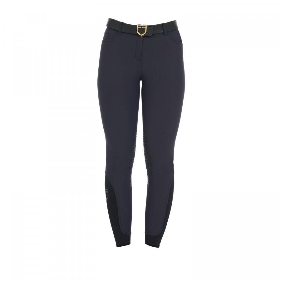 Pantaloni donna slim fit grip con logo Equestro