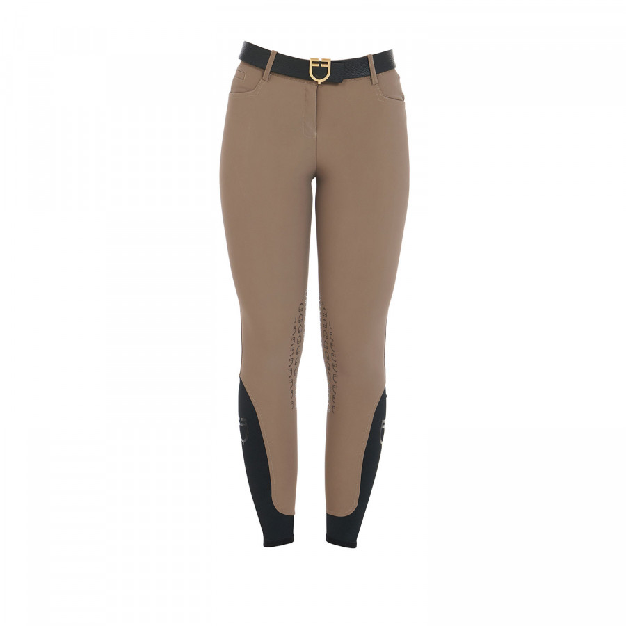 Pantaloni donna slim fit grip con logo Equestro
